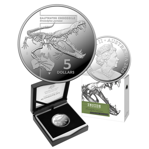 2020 $5 Inside Austrealia's Most Dangerous - Saltwater Crocodile Silver Proof Coin