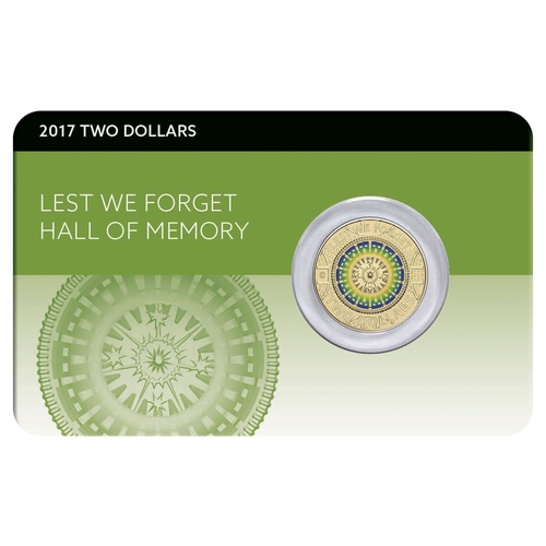 2017 $2 Lest We Forget Hall of Memory Coin Pack