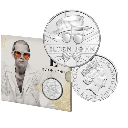 2020 £5 Elton John Brilliant UNC Coin