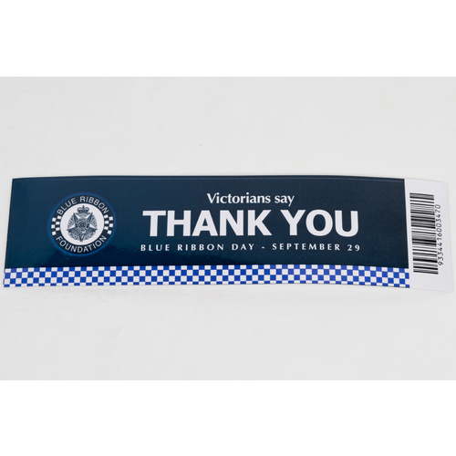 Victoria Police Blue Ribbon Foundation Products [Design: Bumper Sticker]