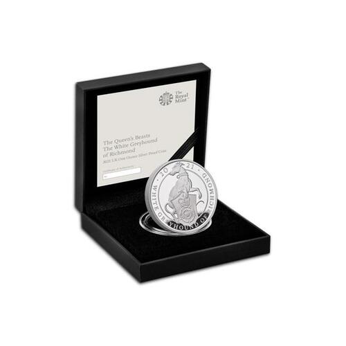 2021 £2 Queen's Beasts White Greyhound of Richmond Silver Proof Coin