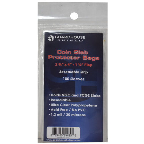 Guardhouse Graded Coin Slab Protector Bag - Resealable