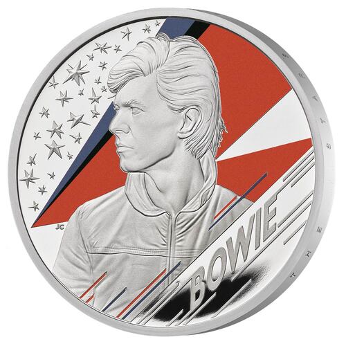 2020 £2 David Bowie 1oz Coloured Silver Proof Coin
