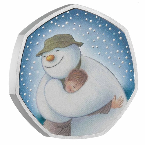 2020 50p Snowman Silver Proof Coin