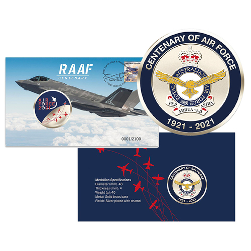 2021 RAAF Centenary Medallion Cover