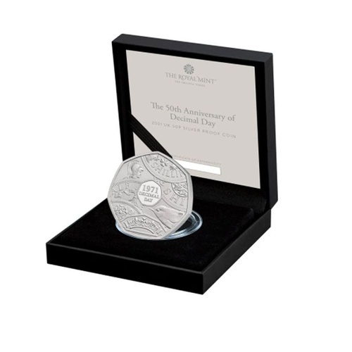 2021 50p Decimal Day Silver Proof Coin