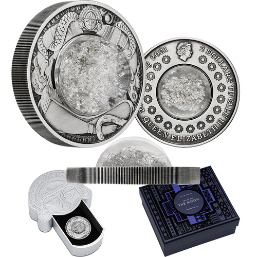 2021 Tears of the Moon 2oz Silver Antiqued Coin