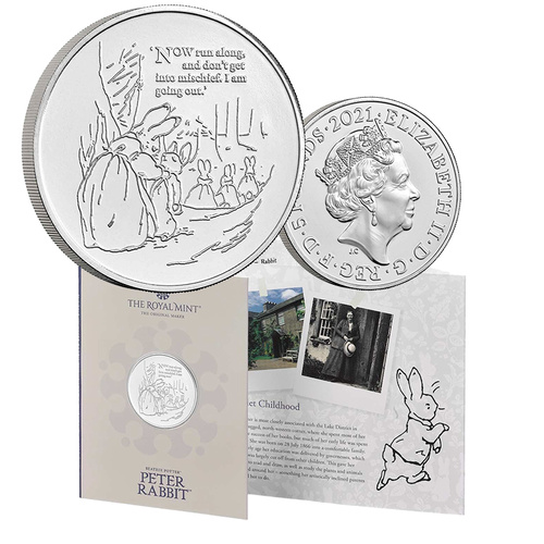 2021 £5 The Tale of Peter Rabbit BUNC Coin