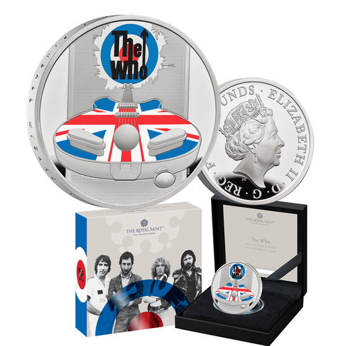 2021 £2 The Who 1oz Coloured Silver Proof Coin