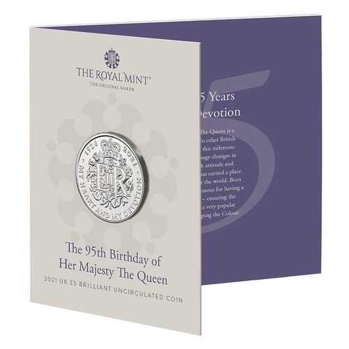2021 £5 Queen Elizabeth 95th Birthday BUNC Coin