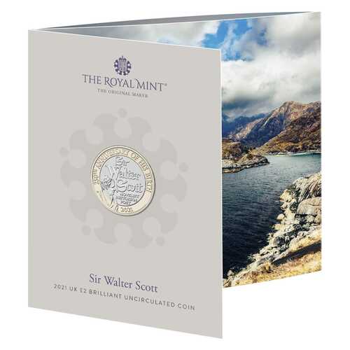 2021 £2 250th Anniversary of Sir Walter Scott BUNC Coin