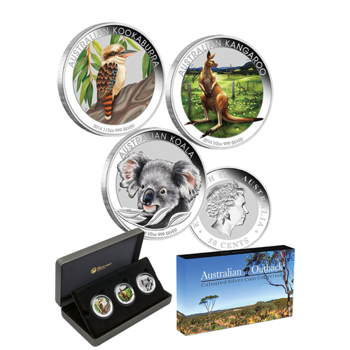 2014 Australian Outback Collection 1/2oz 3 Coin Coloured Set