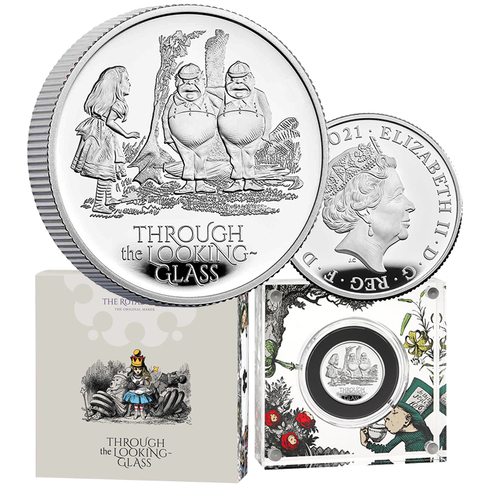 2021 £1 Alice's Through the Looking Glass 1/2oz Silver Proof Coin