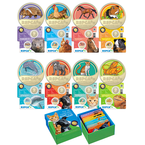 2021 $1 150th Anniversary of the RSPCA Aust. UNC 8 Coin Set