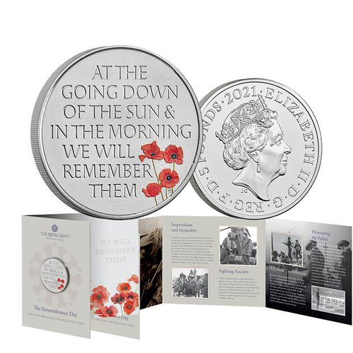 2021 £5 Remembrance Day BUNC Coin