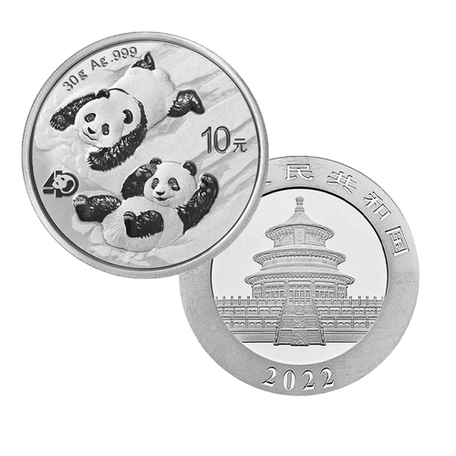 2022 30g China Panda .999 Silver Bullion Coin