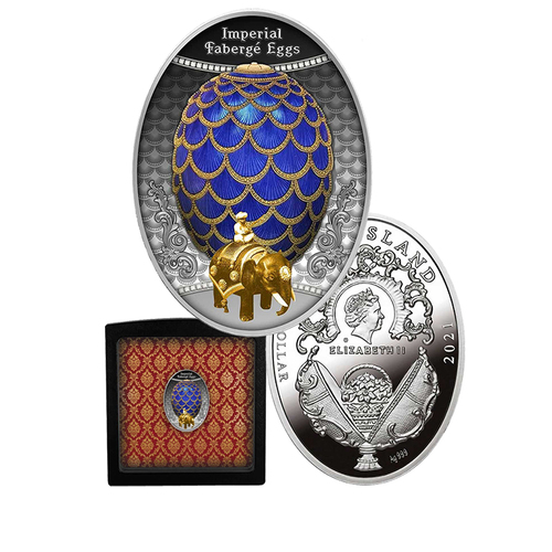 2021 $1 Pinecone Faberge Egg Silver Proof
