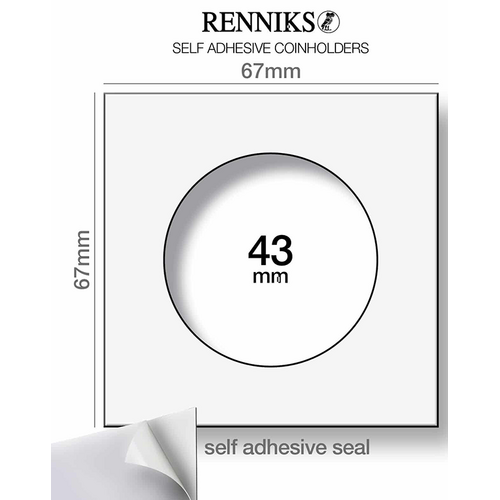 Renniks 67mm Coin Holders Self Adhesive [Size: 43mm]