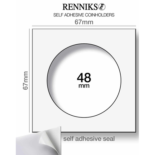 Renniks 67mm Coin Holders Self Adhesive [Size: 48mm]