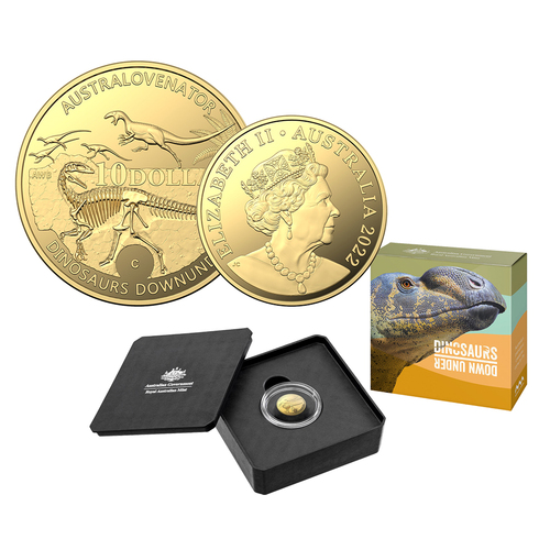 2022 $10 Dinosaurs Down Under ‘C’ Mintmark Gold Proof Coin