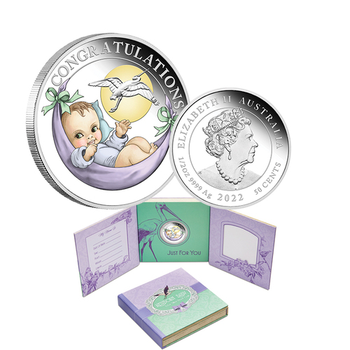 2022 50c Newborn Baby 1/2oz Silver Proof Coin