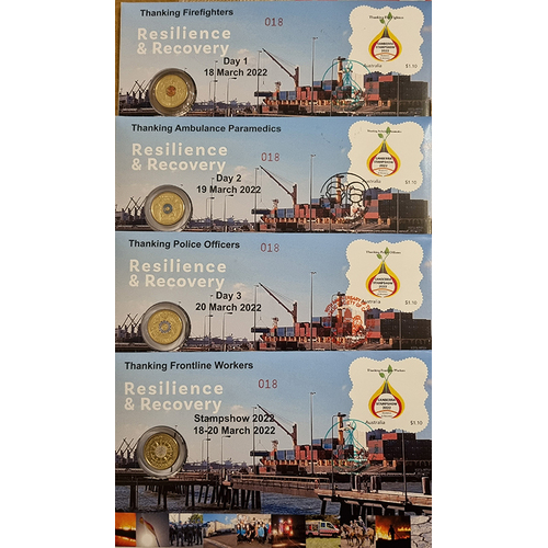2022 Canberra Stamp and Coin Show Set of 4 PNCs