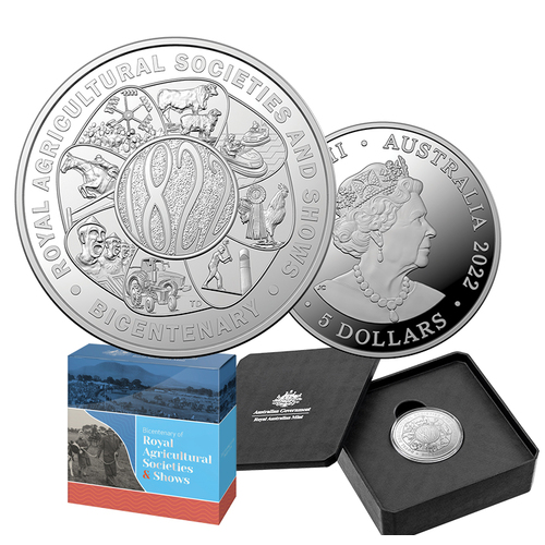 2022 $5 Bicentenary of the Royal Agricultural Society Siler Proof Coin
