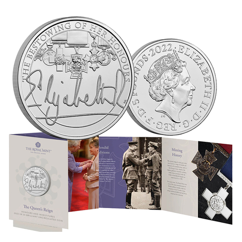 2022 £5 The Queen's Honours and Investitures BUNC