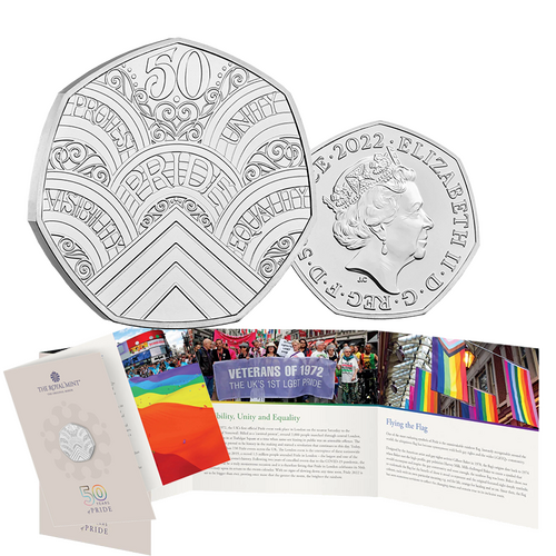 2022 50p 50 Years of Pride BUNC Coin