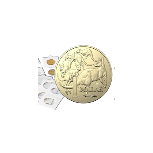 Lighthouse Matrix Coin Holders Self Adhesive Packs of Assorted Quantities of 2x2s 27.5mm [Pack Size: 50 Holders]