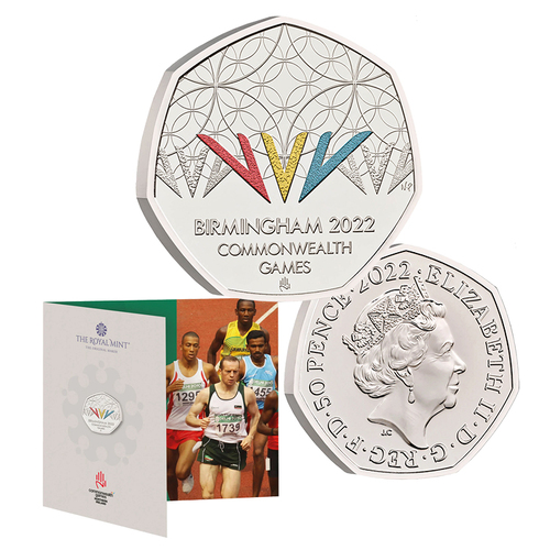 2022 50p Birmingham Comm Games Team Northern Ireland Coloured UNC