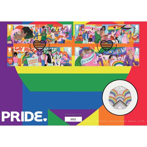 2022 50p UK Pride Silver Proof PNC