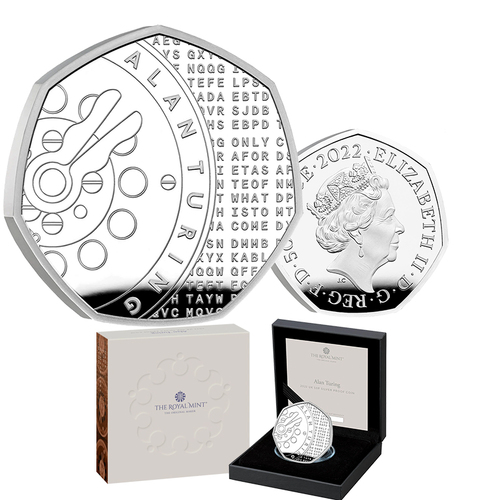 2022 50p Alan Turing Silver Proof Coin