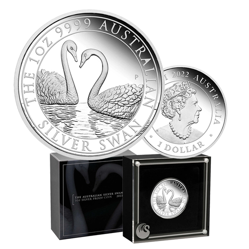 2022 $1 Swan 1oz Silver Proof Coin