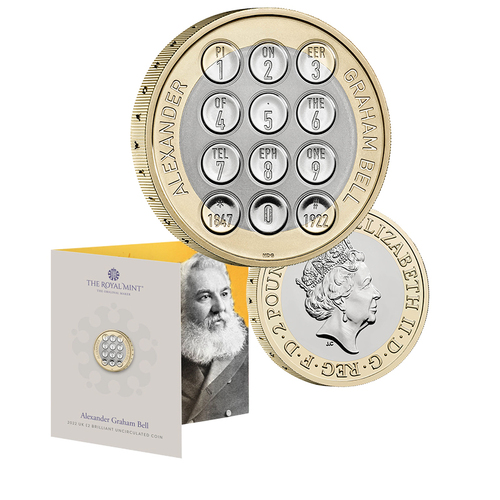 2022 £2 Alexander Graham Bell BUNC Coin