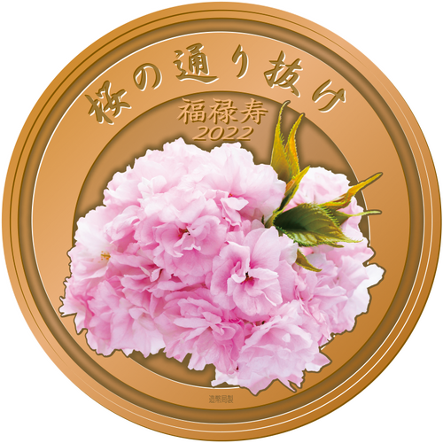 2022 Japan Cherry Blossom Red Brass Medallion