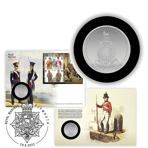 2022 Royal Marines Silver-Plated Medallion Cover