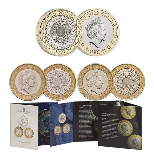 2022 £2 25 Years of the £2 Effigies Set