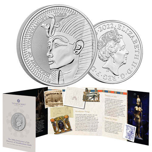 2022 £5 100th Anniversary of the Discovery of Tutankhamun's Tomb BUNC Coin