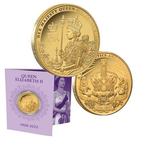 Queen Elizabeth II Tribute Gold Plated Commemorative
