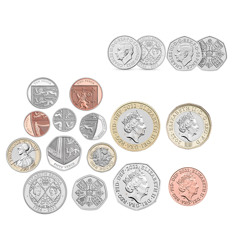 2022 Her Majesty Queen Elizabeth II Memorial BUNC Coin Set