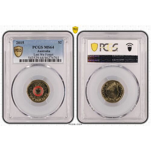2015 $2 Lest We Forget MS64 6761