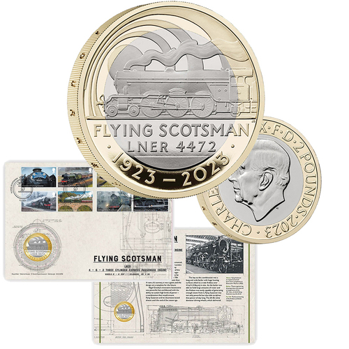 2023 £2 Centenary of Flying Scotsman UNC Coin Cover