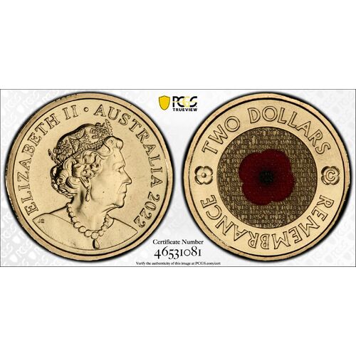 2022 $2 Red Poppy MS68 1081
