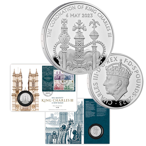 2023 £5 The Coronation of His Majesty King Charles III Silver Proof Coin Cover