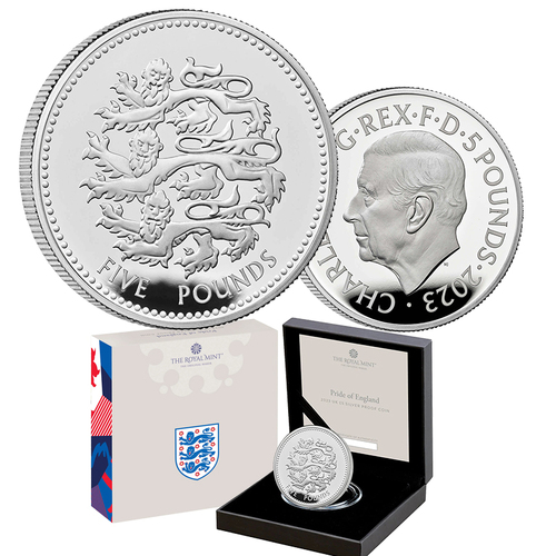 2023 £5 Pride of England Silver Proof Coin
