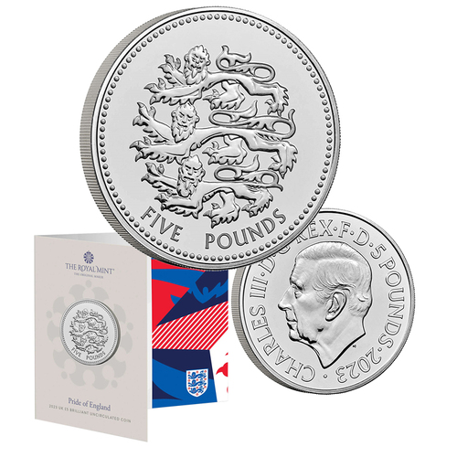 2023 £5 Pride of England Brilliant UNC Coin