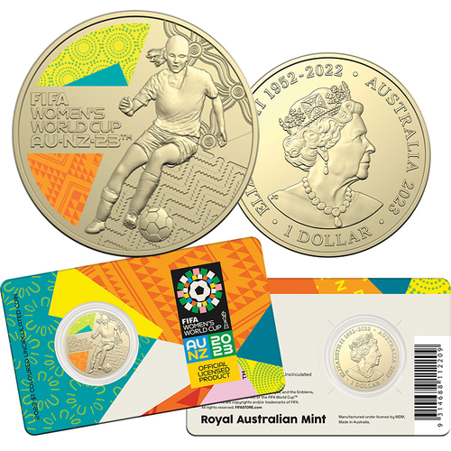 2023 $1 FIFA Women's World Cup Australia and New Zealand Coloured UNC Coin
