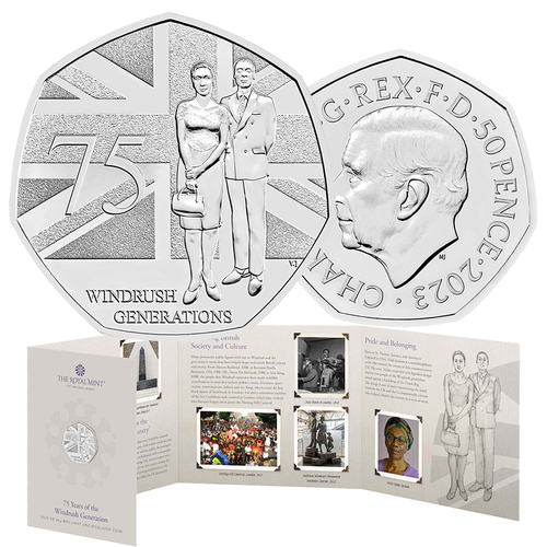 2023 50p 75 Years of the Windrush Generation BUNC Coin