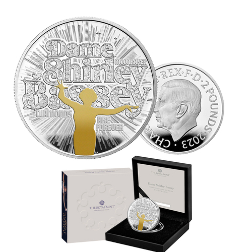 2023 £2 Dame Shirley Bassey Coloured 1oz Silver Proof Coin